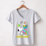 Peanuts Snoopy Easter Eggcellent 5 Womens V Neck1