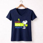 Peanuts Snoopy Happiness Is Being A Grandpa Woodstock 5 Womens V Neck