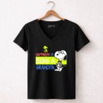 Peanuts Snoopy Happiness Is Being A Grandpa Woodstock 7 Womens V Neck