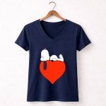 Peanuts Snoopy Heart Relaxation 5 Womens V Neck