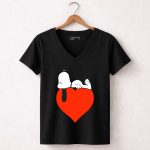Peanuts Snoopy Heart Relaxation 7 Womens V Neck