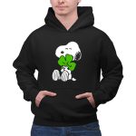 Peanuts Snoopy Hugging Green Shamrock 2 Hoodie
