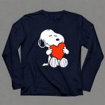 Peanuts Snoopy Hugging Red Heart Valentine 6 Long Sleeves