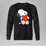 Peanuts Snoopy Hugging Red Heart Valentine 9 Sweatshirt
