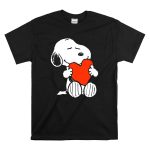 Peanuts Snoopy Hugging Red Heart Valentine T Shirt 6