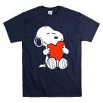 Peanuts Snoopy Hugging Red Heart Valentine T Shirt 7