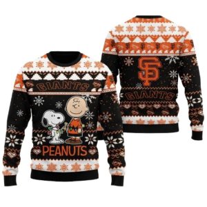 Peanuts Snoopy Lighting Christmas San Francisco Giants Ugly Sweater 1.jpg