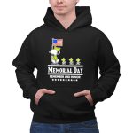 Peanuts Snoopy Memorial Day Remember and Honor American Flag 2 Hoodie