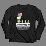 Peanuts Snoopy Memorial Day Remember and Honor American Flag 4 Long Sleeves
