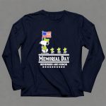 Peanuts Snoopy Memorial Day Remember and Honor American Flag 6 Long Sleeves