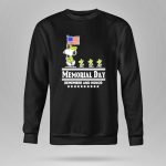 Peanuts Snoopy Memorial Day Remember and Honor American Flag 9 Sweatshirt