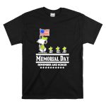 Peanuts Snoopy Memorial Day Remember and Honor American Flag T Shirt 6