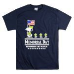 Peanuts Snoopy Memorial Day Remember and Honor American Flag T Shirt 7