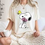 Peanuts Snoopy Mothers Love Flowers T Shirt 7