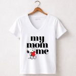Peanuts Snoopy My Mom Loves Me Heart 5 Womens V Neck