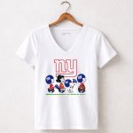 Peanuts Snoopy New York Giants Football Team NFL Characters 5 Womens V Neck