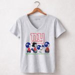 Peanuts Snoopy New York Giants Football Team NFL Characters 7 Womens V Neck