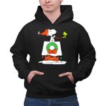 Peanuts Snoopy Santa Woodstock Christmas Wreath Doghouse Lights 2 Hoodie 1.jpg