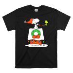 Peanuts Snoopy Santa Woodstock Christmas Wreath Doghouse Lights T Shirt 6 1.jpg