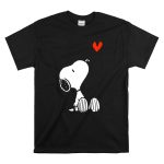Peanuts Snoopy Sitting with Heart T Shirt 6