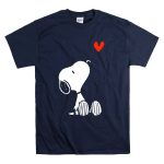 Peanuts Snoopy Sitting with Heart T Shirt 7