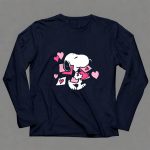 Peanuts Snoopy Valentines Hearts and Love Letters 6 Long Sleeves