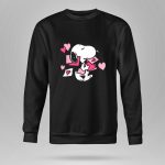 Peanuts Snoopy Valentines Hearts and Love Letters 9 Sweatshirt