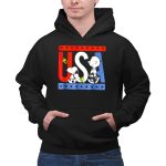 Peanuts Snoopy Woodstock Charlie Brown Red White Blue USA Stars 2 Hoodie
