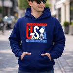 Peanuts Snoopy Woodstock Charlie Brown Red White Blue USA Stars 8 Hoodie