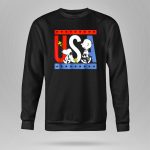 Peanuts Snoopy Woodstock Charlie Brown Red White Blue USA Stars 9 Sweatshirt
