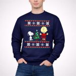 Peanuts Snoopy and Charlie Brown Christmas Snowflakes Ugly 3 Sweatshirt 1.jpg