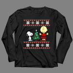 Peanuts Snoopy and Charlie Brown Christmas Snowflakes Ugly 4 Long Sleeves 1.jpg