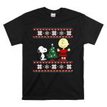 Peanuts Snoopy and Charlie Brown Christmas Snowflakes Ugly T Shirt 6 1.jpg
