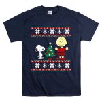 Peanuts Snoopy and Charlie Brown Christmas Snowflakes Ugly T Shirt 7 1.jpg