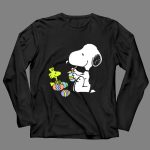 Peanuts Snoopy and Woodstock Painting Easter Eggs 4 Long Sleeves