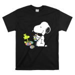 Peanuts Snoopy and Woodstock Painting Easter Eggs T Shirt 6