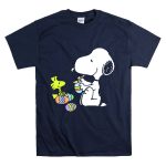 Peanuts Snoopy and Woodstock Painting Easter Eggs T Shirt 7