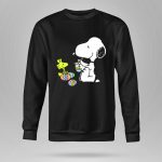 Peanuts Snoopy and Woodstock Painting Easter Eggs T Shirt 9