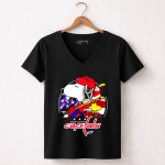 Peanuts Snoopy and Woodstock Washington Capitals For 4th Of July 7 Womens V Neck.jpg