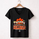 Peanuts Snoopy division I softball regional Clemson Tigers 2024 NCAA 7 Womens V Neck.jpg