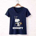 Peanuts Snoopy with Easter Basket 5 Womens V Neck