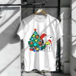 Peanuts Snoopy with Woodstock and Christmas Tree and Gifts T Shirt 6 1.jpg