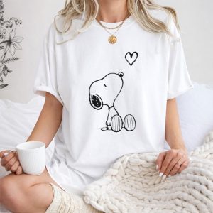 Peanuts Valentine Snoopy Heart Valentines Day 1 T Shirt
