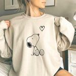 Peanuts Valentine Snoopy Heart Valentines Day 3 Sweatshirt