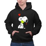 Peanuts Valentine Snoopy Lots Of Love Hugging Woodstock Hearts 2 Hoodie