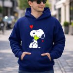 Peanuts Valentine Snoopy Lots Of Love Hugging Woodstock Hearts 8 Hoodie