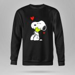 Peanuts Valentine Snoopy Lots Of Love Hugging Woodstock Hearts 9 Sweatshirt
