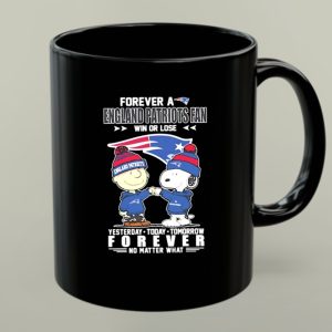 Peanuts forever a Patriots fan win or lose yesterday today tomorrow forever no matter what 1 mug.jpg