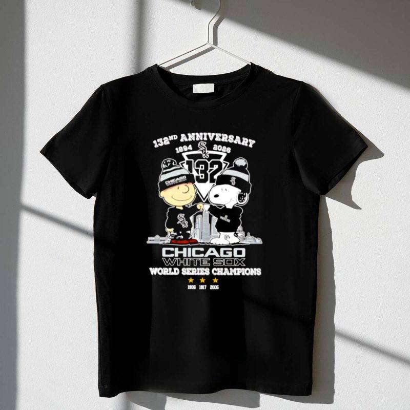 Peanuts X Chicago White Sox 132Th Anniversary 1894 2026 3X World Series Champions 1 T Shirt.jpg