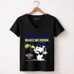 Pelicans Make Me Drink Snoopy New Orleans Pelicans Fans 6 Womens V Neck